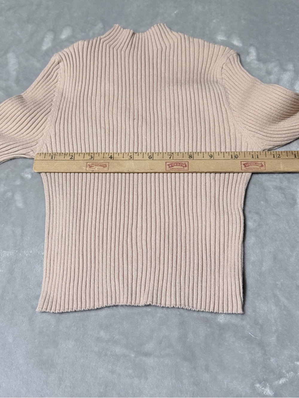 Bundle Ribbed Long Sleeve Crop Sweaters — Blush & Forest Green - Picture 2 of 5